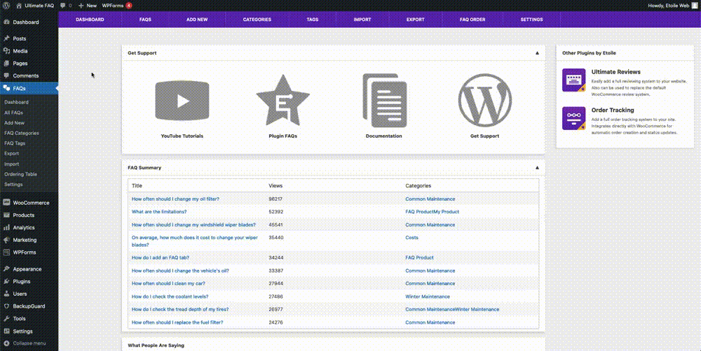 Gif of setting up WPForms integration