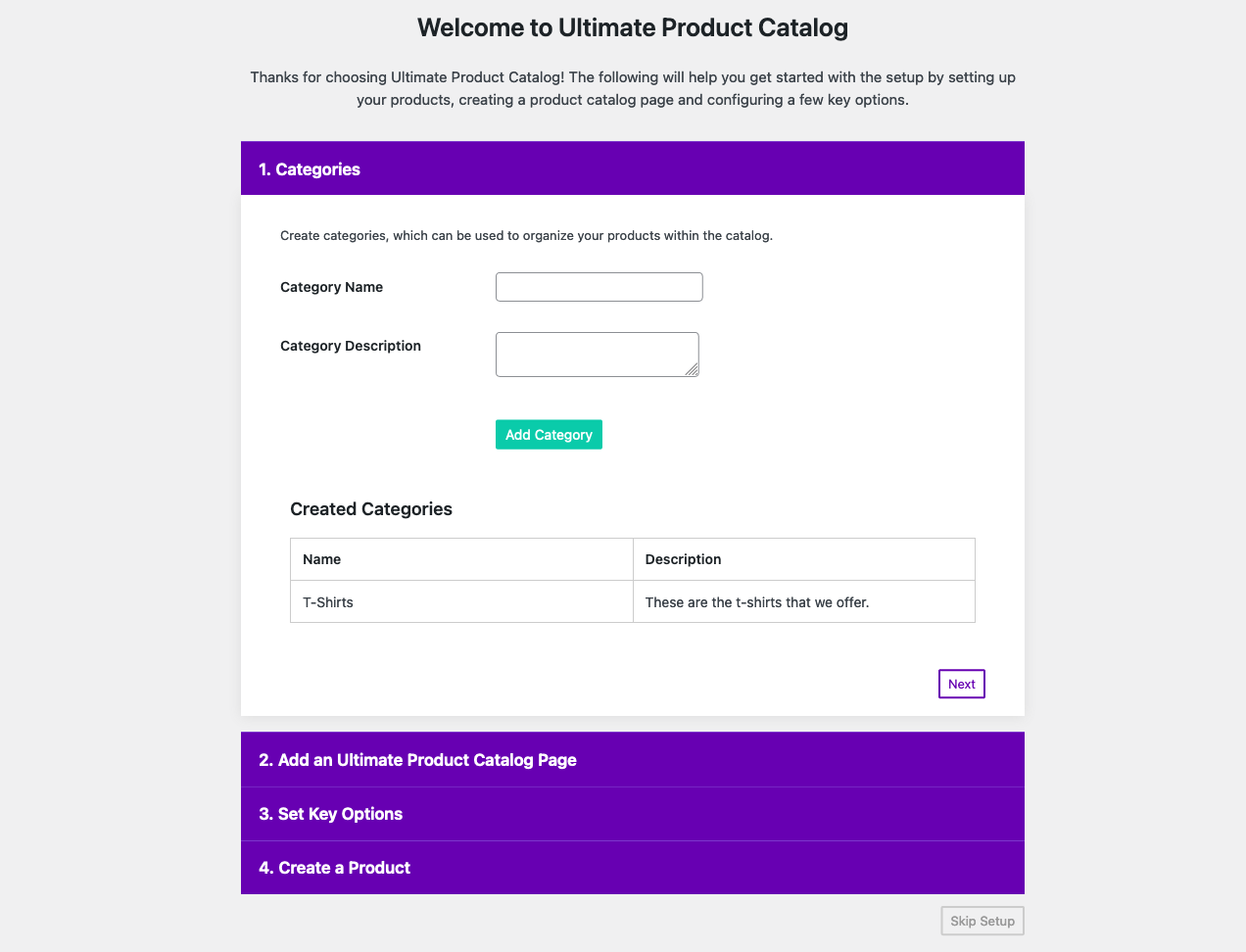 Screenshot of Ultimate Product Catalog walk-through